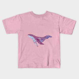 Blueberry galaxy whale Kids T-Shirt